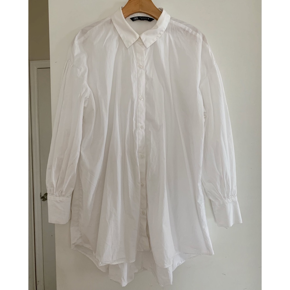 Poplin Shirt w/ Volume Sleeve